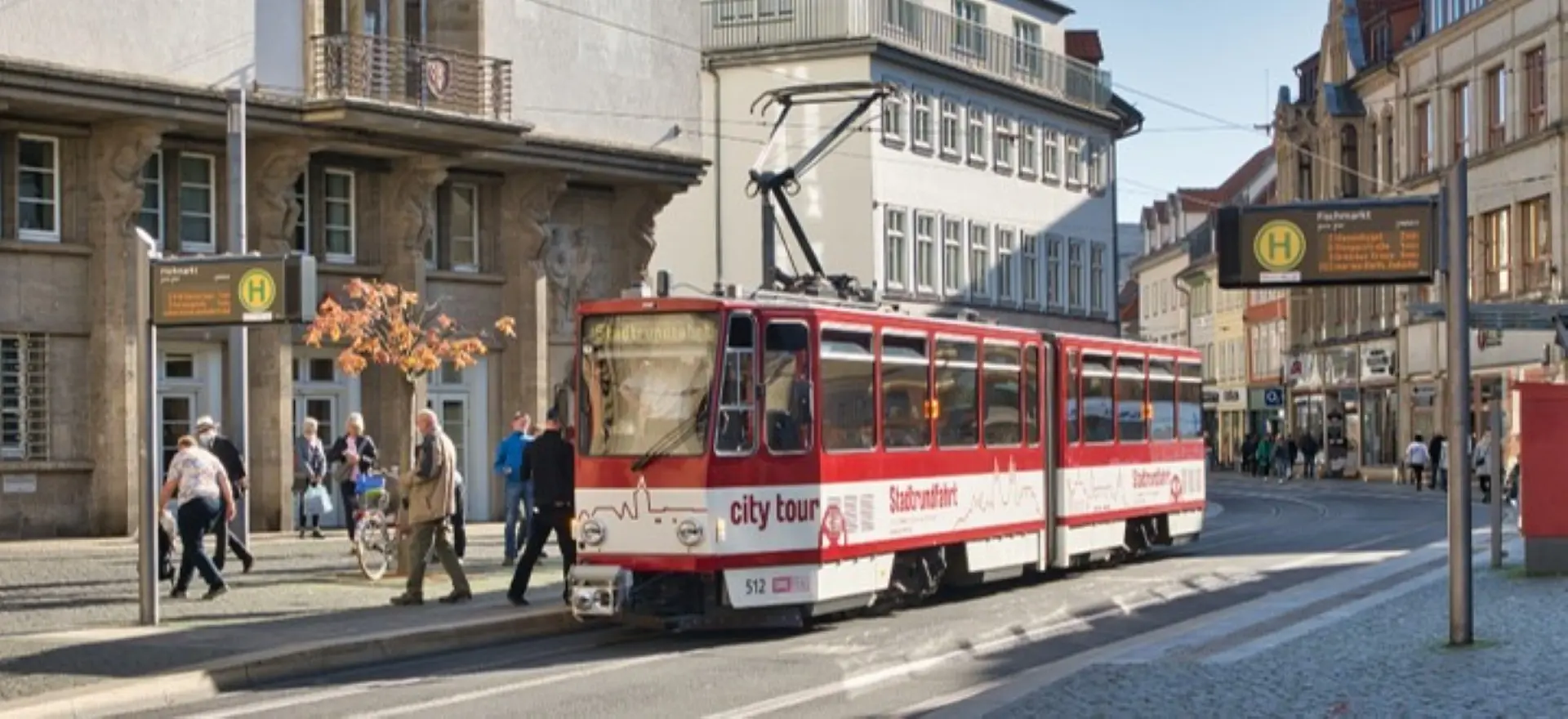 Angbot: Erfurt-Tour für 14 € p. P. statt 16 € p. P., jedes Wochenende 11 und 14 Uhr, April-Oktober tägl. 11 und 14 Uhr